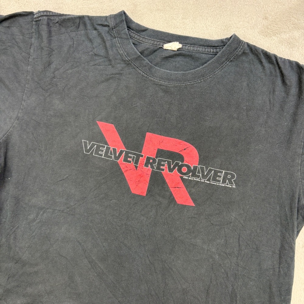 Vintage Velvet Revolver Shirt Mens Large Black VR Logo Graphic 2005 Y2K Rock